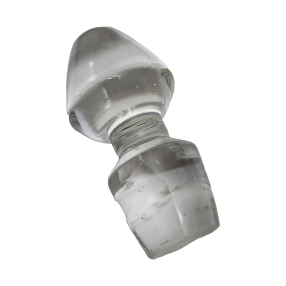 Vintage Unbranded Clear Glass Perfume Stopper 2 1/4 Tall - Picture 2 of 5